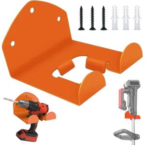 Ulteronixshop-Support Mural pour D&eacute;broussailleuse &agrave; Gazon, Support Outils Jardin, Support de D&eacute;broussailleuse, avec Vis Assorties, pour D&eacute;broussailleuses et Outils de Jardin&iquest;Orange - Neuf