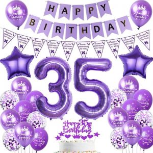 Ballon 35 Ans Anniversaire Femme Violet Décoration 35 Ans Femme Anniversaire Violet Ballon Décoration Anniversaire 35 Ans Femme Ballons Anniversaire 35 Ans Femme Anniversaire Décoration Violet - Neuf