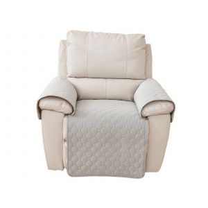 Housse De Fauteuil Inclinable Imperm&eacute;able Et Antid&eacute;rapante, Gris Clair - Neuf