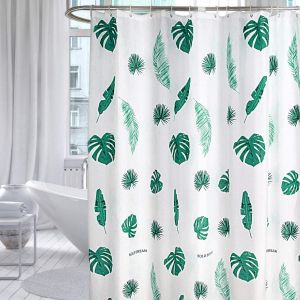 Rideau de douche 150 x 180 cm résistant à la moisissure géométrique épais tissu polyester rideau de douche doublure décoration de salle de bain avec crochets - Neuf