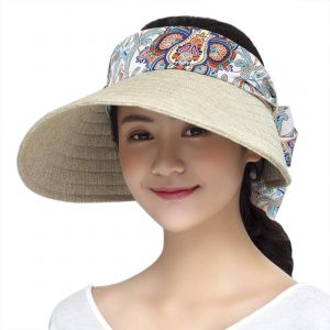 Sports Visière Femmes Pare-Soleil Bouchon Sport Vide Chapeau De Soleil De La Visière Bandeau Chapeaux De Soleil Anti-Uv Réglable Chapeau De Course En Plein Air De Loisirs Beige - Neuf