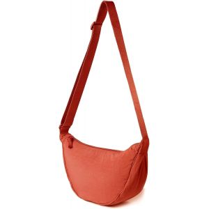 RFCBC-Sac à bandoulière, sac à bandoulière pour femme, petit croissant en nylon doux et décontracté, sac de poitrine, sac à dos de jour - Neuf