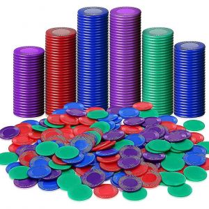 400 Pi&egrave;ces En Plastique Jetons De Poker Jetons De Jeu 4 Couleurs Contre-Carte Pour Jouer &Agrave; Un Jeu De Comptage Jeu De Bingo - Neuf