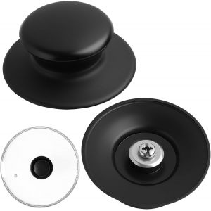 Kalanka-2pcs Poign&eacute;e De Couvercle Universelle, Boutons De Couvercle De Casserole En Bak&eacute;lite Hitzebest&auml;ndig, Anti-Br&ucirc;lure, Rutschfest, Compl&eacute;ment Id&eacute;al Pour Vos Ustensiles De Cuisine - Neuf