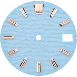 KAL-Cadran De Rechange Bleu Clair Wave 28,5 Mm Compatible Avec Mouvement Nh35 Compatible Avec Seiko Skx007 009 - Neuf