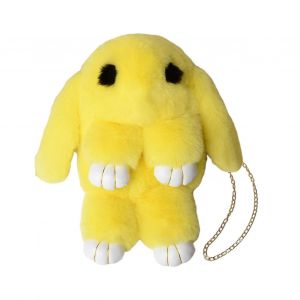 Sac Messager Cartoon Bunny Shapr Furry Fluffy Soft Touch Peluche Chaîne Bandoulière Grande Capacité Fermeture À Glissière Lady Shoudler Sac À Bandoulière Bag-Yuy - Neuf