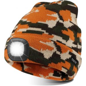 Nsiecd-Usb Rechargeable 8 Led Bonnet Chapeau, Lumineux Casquette &Eacute;clairage Et Clignotant Alarme Led Mains Libre Lampe De Lampe Frontale Tricot&eacute; Bonnet Unisex Hiver Chaud Sport Knit Cap Chapeau - Neuf