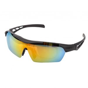 Lunettes De Sport De Plein Air, Cyclisme, Lunettes De Soleil Polarisees, Lunettes De Peche, Uv400, 5 Verres (Noir) - Neuf
