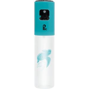 KALANKA-- Flacon Spray Rechargeable 100ml - Diffusion Douce avec Fines Gouttelettes - Idéal pour le Voyage (Format Avion) - Multi-usages - Coloris Transparent & Bleu - Neuf