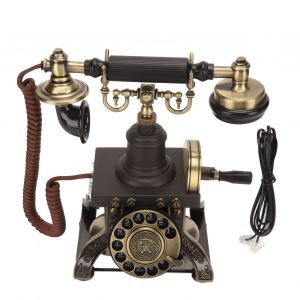 Telephone ancien retro vintage a cadran rotatif, telephone fixe filaire a l'ancienne pour la maison, accessoires pour la maison - Neuf