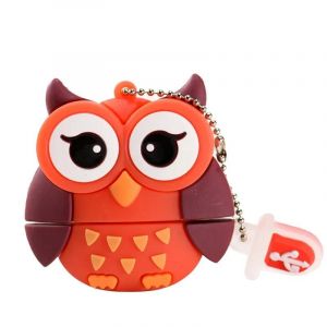 KALPZ-Jaster Mignon Pingouin Hibou Renard Stylo Lecteur Dessin Animé Usb Clé Usb Pendrive 4Gb 8Gb 16Gb 32Gb 64Gb U Disque Animal Mémoire Bâton Cadeau,Owl,128Gb - Neuf