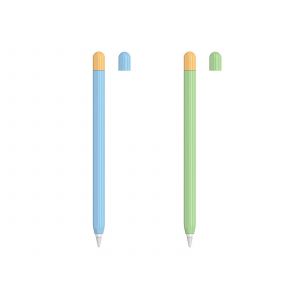 &Eacute;tui de protection en silicone vert et bleu pour Apple Pencil 2e g&eacute;n&eacute;ration - Neuf