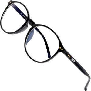 Ultra Léger Lunettes Anti Lumière Bleue Gaming - Anti Fatigue & Anti-Reflets Ronde Lunettes Pour Hommes Et Femmes1133-Noir - Neuf
