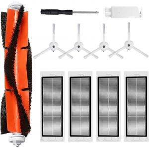Accessoires Kit Pièces De Rechangepour Xiaomi Roborock S5 Max S6 Pure S6 Maxv S6 Max S4 Max S4 S5 S50 S51 S55 S6 S60 S65, 1 Brosse Principale, 4 Filtres Hepa, 4 Brosses Latérales[SSE7111733] - Neuf