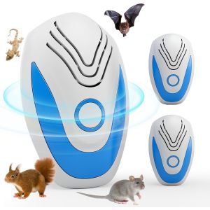 CHECARZHN--NO1-2025 Répulsif Antiparasitaire À Ultrasons Amélioré- Indoor Pest Control Plug-In, Get Rid Of Mice, Bats, Roaches, Bugs, Spiders, Rodents,Safe For Human & Pets, 2 Pack - Neuf