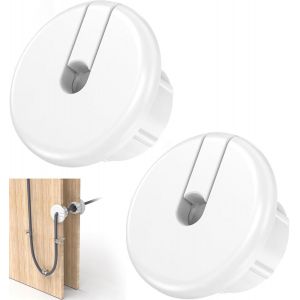 CHECARZHN--NO1-Lot De 2 Passe-Câbles Muraux Pour Câbles Ethernet - Passe-Câbles Pour Meubles - Blanc - Neuf