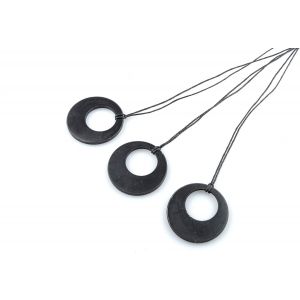 Kales-Sn Naturstein Ug-Pendentif Collier De Shungite|Pierre Précieuse Et Curative De Carélie-3 Unités - Neuf