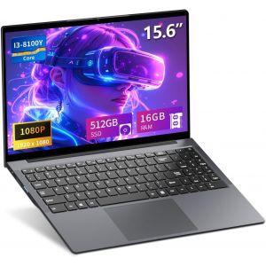 CHECARZHN--NO1-Ordinateur Portable 15,6 Pouces Core I3-8100Y, Pc Portable 16 Go Ram Ssd 512 Go Écran Full Hd 1920 X 1080, Laptop Avec Port Type-C, Usb 3.0, Mini Hdmi, Wi-Fi, Bt 5.0 Et Pavé Numérique - Neuf