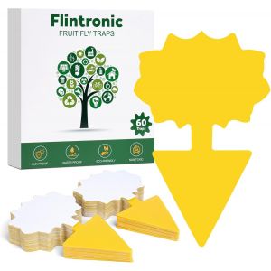 Pièges à Insectes,60PC Attrape Moucheron Plantes,Plug-in Pièges à Insectes Pièges Engluées Autocollants Colle Double sans Insecticide,Anti Moucheron Plante pour Plante Fleur Fruits.[S17] - Neuf