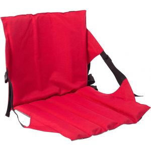 Chaise Pliante Rouge Confortable Pour Camping, Jardin, Extérieur - Siège De Stade Portable, Coussin Pliable, Siège De Sol Avec Dossier Pour Pique-Nique - Neuf