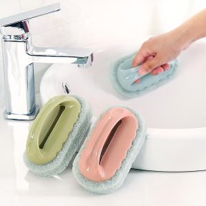3Pcs Cuisine Éponge Baignoire Piscine Brosse à récurer Fort Vaisselle Lavage Brosse Nettoyante - Neuf