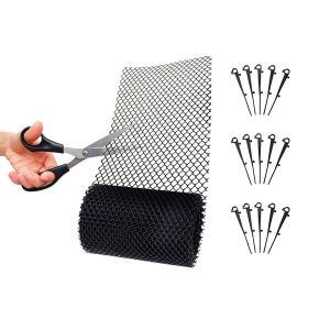 Grille De Protection Pour Goutti&egrave;re De Jardin Contre Les Feuilles Et Les D&eacute;bris, 20 M X 15 Cm, En Poly&eacute;thyl&egrave;ne Avec Crochets - Neuf