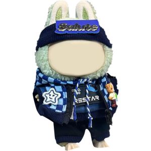 KALANKA-Vetement Peluche Ensemble Sweat à Capuche, Vêtements de Poupée en Peluche de 17 cm , S'applique à Plush Doll (A) - Neuf