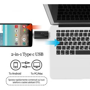 USB Stick 64 GB,OTG USB C Flash Drive 64 GB Mini 64 GB 2 in 1 Type C Pen Drive 64 GB for Huawei,Xiaomi,Oneplus,Smartphones with USB C,Matebook,PC,Tablet etc. (Black) - Neuf