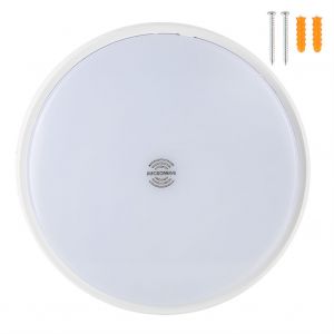 Hjlian Plafonnier Led Pour La Maison, Etanche Ip65, Anti-Poussiere, Eclairage D'interieur Rond Avec Detecteur De Mouvement, 220 V, 20 W, 240 X 50 Mm - Neuf