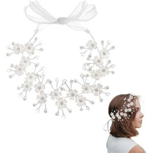 Kal-Serre Tête Mariage Cristal Longs Cheveux Bandeau De Accessoires Cheveu Pour Les Mariées Bandeaux Et Les Demoiselles D'honneur Argent Fête Anniversaire X04717 - Neuf