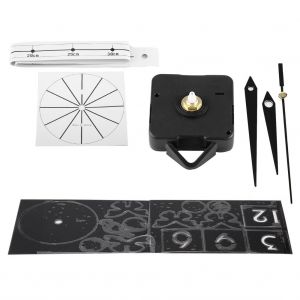 HJLIAN Horloge murale moderne sans cadre, grande horloge 3D sans tic-tac pour salon, noire - Neuf