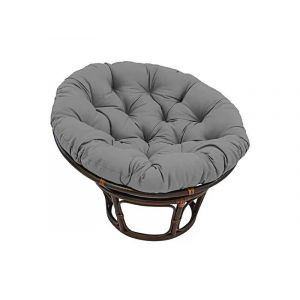 Coussin rond 80 cm pour fauteuil ?uf, balancelle, Papasan - Gris fonc&eacute; - Neuf