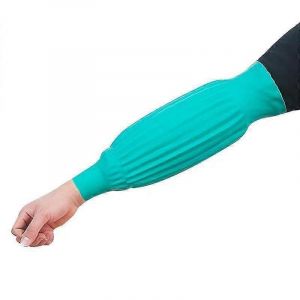 Bras De Capot De Nettoyage Manche Vert Épaissi Latex Manchon Caoutchouc Résistant À L'usure Manches Étendues À 1 Paire - Neuf