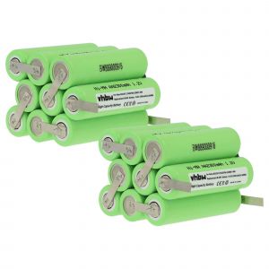 vhbw 2x Batterie remplacement pour 833297, 27AZ07BH, 3SD B01 WW pour volet roulant de fen&ecirc;tre (2300mAh, 10,8V, NiMH) - Neuf