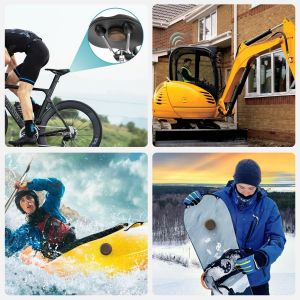 4 Pack Waterproof Airtag Mounts Ipx8 With 3m Vhb Adhesive Sticker,Durable Pc Air Tag Sticker Holder For Bikes,Skis,Tool Boxes,Lawnmowers,Trailers,Kayaks-Warm Grey - Neuf