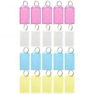 40Pcs Multi-fonction Étiquettes de clés Étiquettes d'étiquettes pratiques Étiquettes de bagages portables Accessoire de clé - Neuf