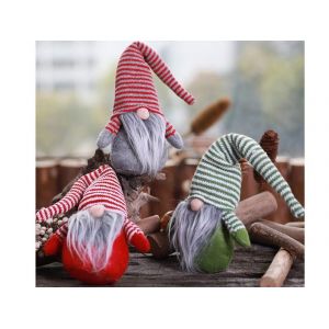 Lot de 3 poup&eacute;es d&eacute;coratives de No&euml;l sans visage pour les f&ecirc;tes - Neuf