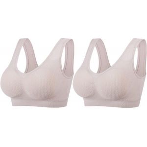 Soutien-Gorge Froncé 2 Pièces, Corset Confortable, Devant, Bouton Latéral Alterné, Soutien-Gorge En Dentelle, Mince Et Gainant Menstruelle M Soutien Gorge Sans Armature, Soutien Gorge - Neuf