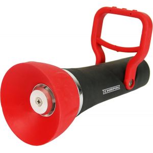 ASFASFq-Chapin 4697 : Buse de tuyau d'arrosage industrielle à haut débit style pompier avec raccord fileté pour tuyau d'arrosage réglable jusqu'à 250 psi, rouge/noir - Neuf