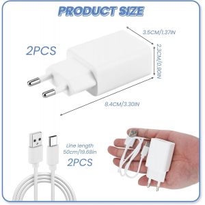 2 Packs Chargeur USB 5V/1A Adaptateur Secteur Universel Pour Voyages - Compatible Avec Phone, Pad, Samsung, Smartwatch, &Eacute;couteurs, Tablette - Neuf