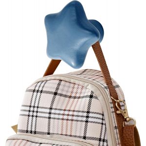 Crochets muraux en bois pour suspension, crochets muraux multifonctionnels vintage, crochets pour serviettes, porte-manteaux pour salon, couloir (&eacute;toile bleue) - Neuf