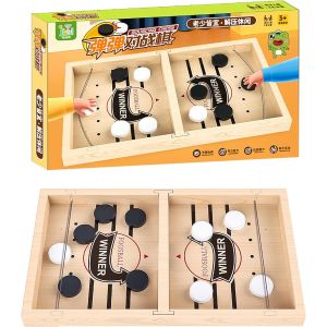 Eryi-Jouets De Jeu De Société Hockey, Fast Sling Puck Game, Jeu De Société Rapide Slingpuck, Jeu De Plateau De Bataille, Ensemble De Plateau Portable, Jeu Déchecs Interactif Parent-Enfant - Neuf