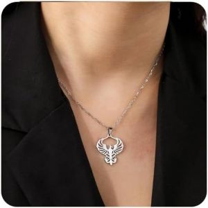 Kal-Collier Phoenix Pour Femmes Collier Pendentif Oiseau De Feu Phoenix En Acier Inoxydable Pour Hommes Cadeaux De Bijoux Tendance - Neuf