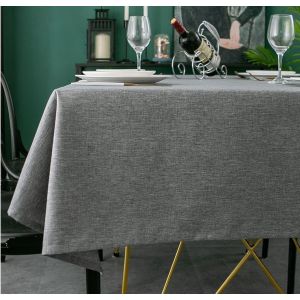 Chenquansarl-Nappe Lavable, Nappe De Qualit&eacute; Sup&eacute;rieure, 80 X 120 Cm, Aspect Lin, En Polyester R&eacute;sistant, Imperm&eacute;able, Avec Effet Lotus Et R&eacute;sistante Aux Rayures, Id&eacute;ale Pour Le Salon - Neuf
