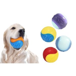 Balle &Agrave; M&acirc;cher En Caoutchouc Pour Chien, Jouet &Agrave; Rebondir, Pour L'entra&icirc;nement Et Le Jeu, Diam&egrave;tre 6,5 Cm - Neuf