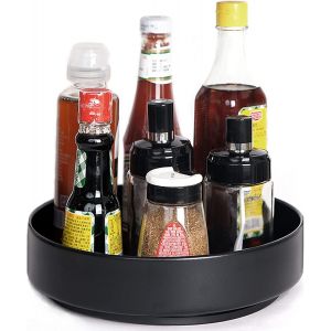 Tianyi-- 360° Lazy Susan Plateau Tournant, Plateau Tournant Épices De 25,5 Cm, Porte Épices Rotatif, Plateau Pivotant Pour Cuisine, Placards, Salle À Manger, Salle De Bain Et Comptoir - Neuf