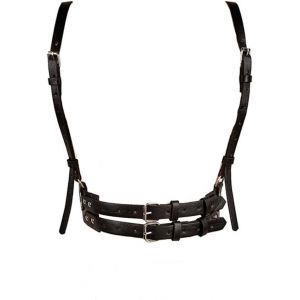 Cauc-Punk Taille Harnais Ceinture En Cuir Corps Poitrine Cha&icirc;ne Noir Goth Gilet Ceinture R&eacute;glable Bijoux De Corps Pour Femmes Filles Cosplay Party Rave Halloween Costume - Neuf