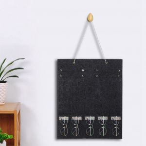 Hjlian Pochette Murale Pour Lunettes De Soleil, Organiseur De Rangement Pour Lunettes, Bijoux, Presentoir A Suspendre (Gris) - Neuf