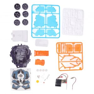 Modele de voiture solaire d'exploration de Mars, jouet educatif fonctionnel de construction de voiture Mars, kit de bricolage pour les enfants de plus de 8 ans, bleu - Neuf