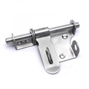 Porte coulissante Loquet en Acier Inoxydable Boulon Boulon de Verrouillage de Porte Verrouillable Attraper Cadenas Trou pour salle de Bain Cuisine Chambre à coucher - Neuf